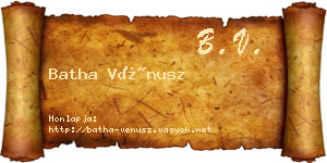 Batha Vénusz névjegykártya